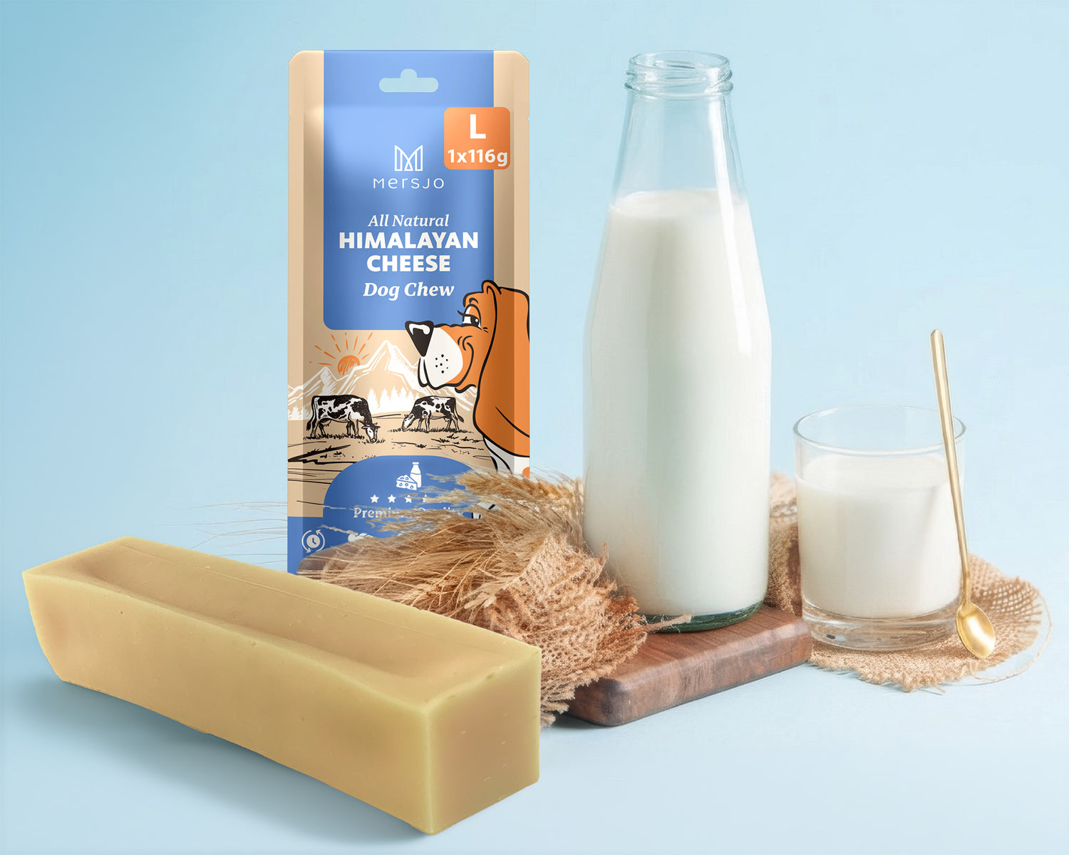 Hundeleckerli - Himalaya-Käse, natürlicher Kausnack Mersjo 116g