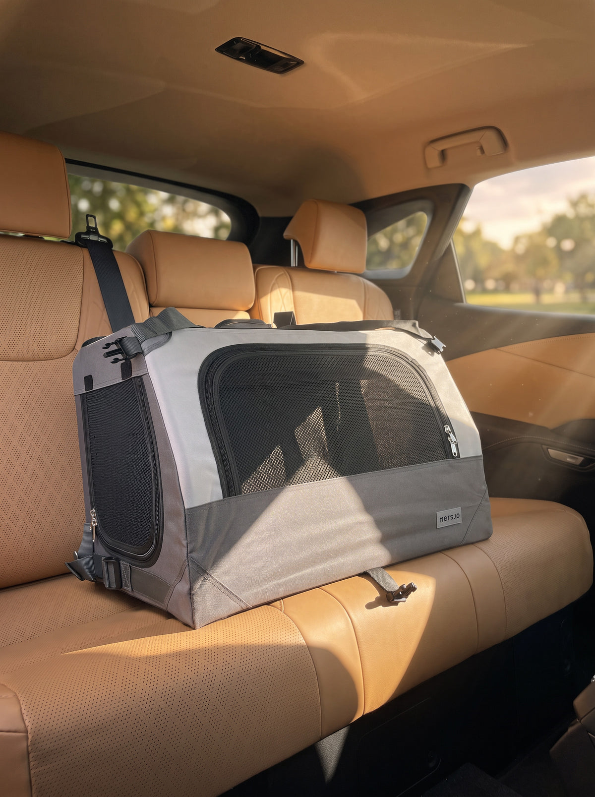 Transporter dla psa i kota Mersjo Outlander szary