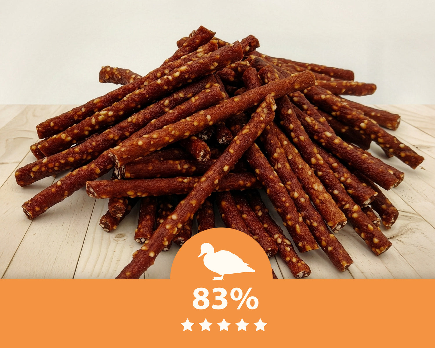 Dog treat - Mersjo duck and rice sticks 500g