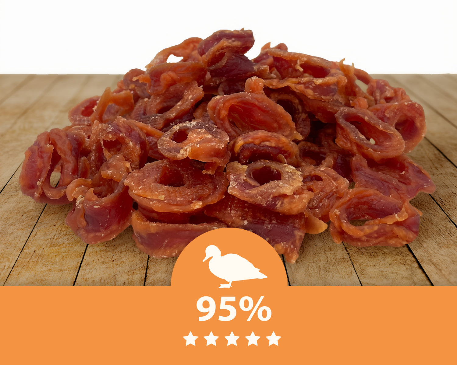 Miękkie krążki z kaczki, naturalny przysmak dla psa, bez zbóż, Mersjo, 500g