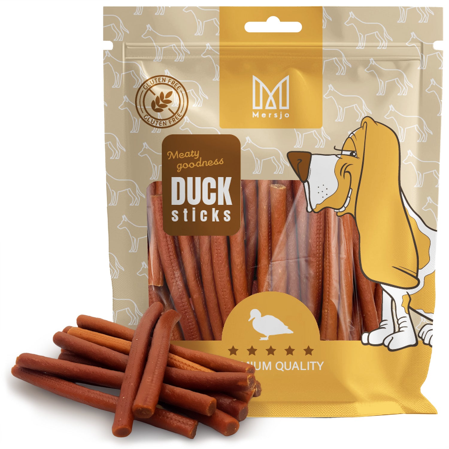 Dog treat - Mersjo soft duck stics 500g