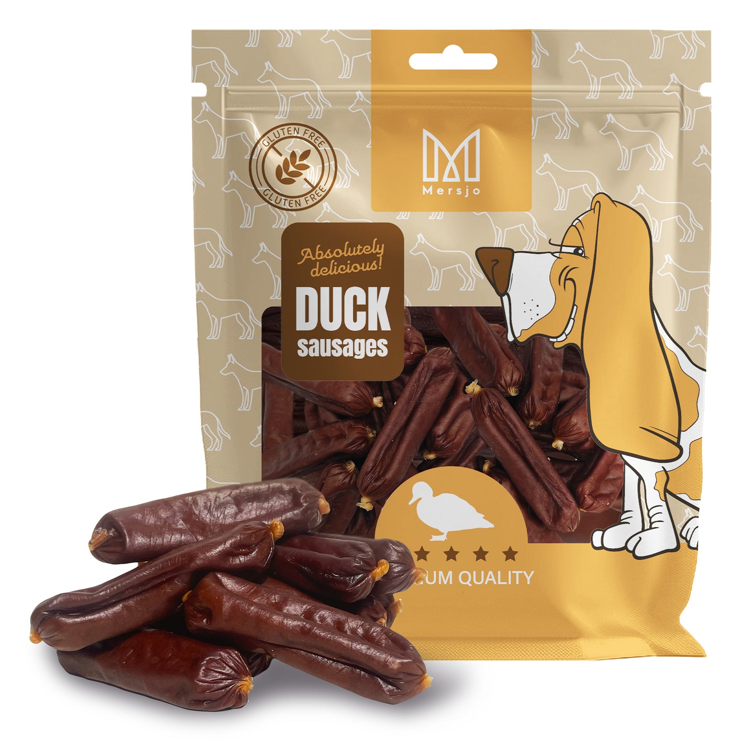 Dog treat - Mersjo duck sausages 500g