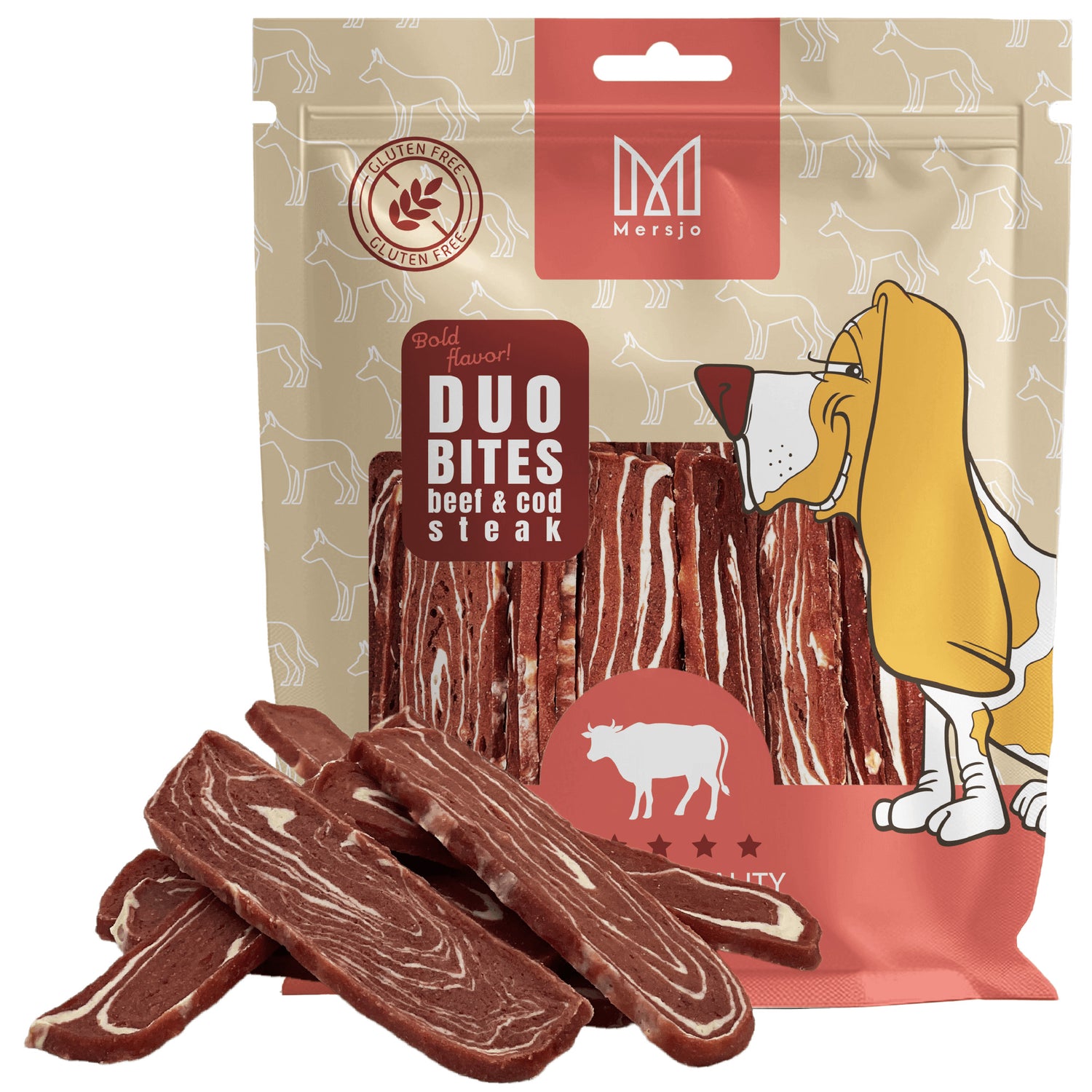 Przysmak dla psa Duo Smaków - Stek Wołowy z Dorszem Mersjo 300g