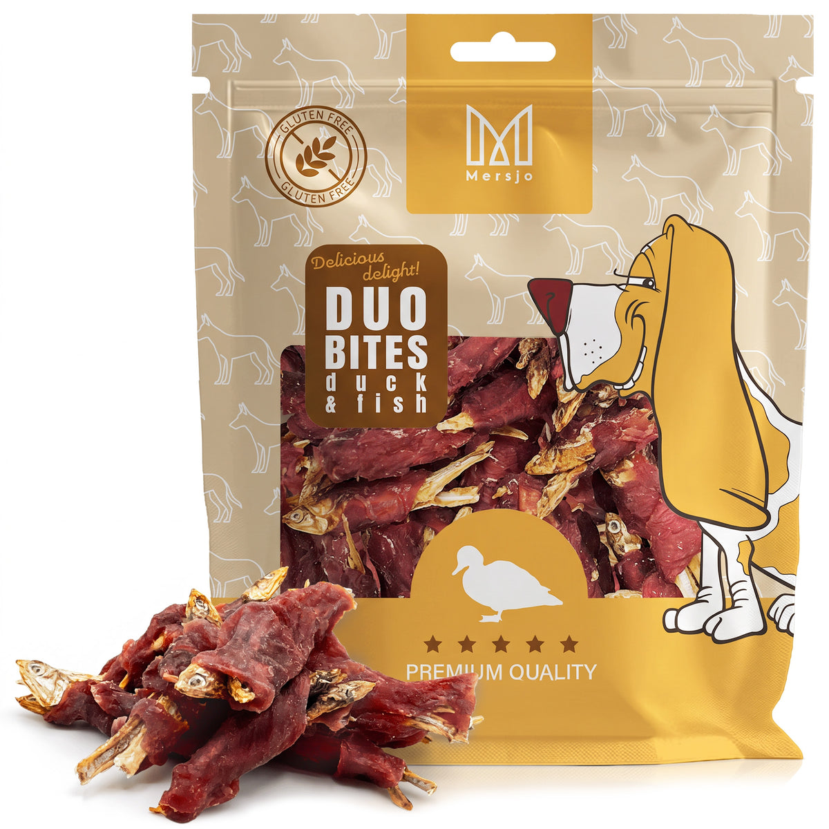 Przysmak dla psa Duo Smaków - Kaczka z Rybką Mersjo 300g