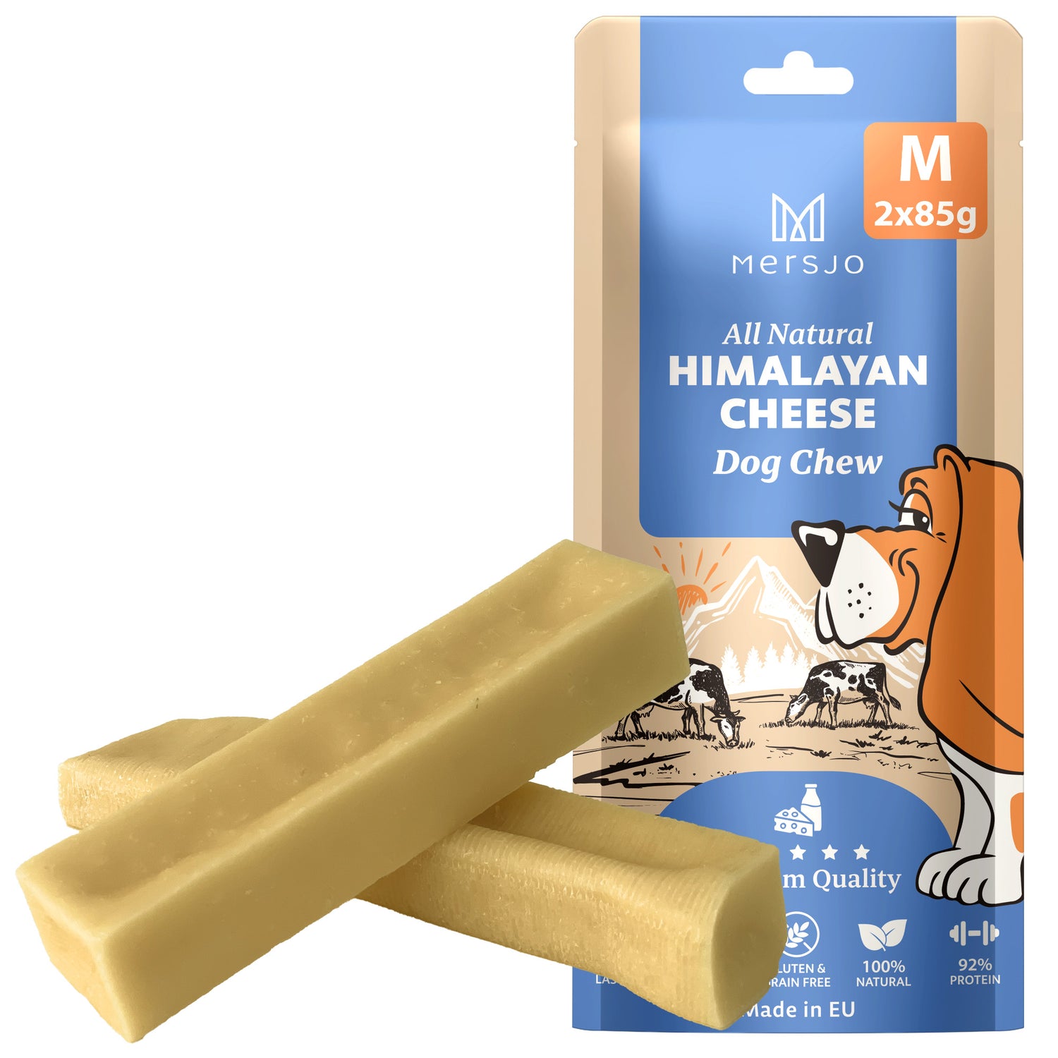 Przysmak dla psa - Ser himalajski, naturalny gryzak Mersjo 2x85g