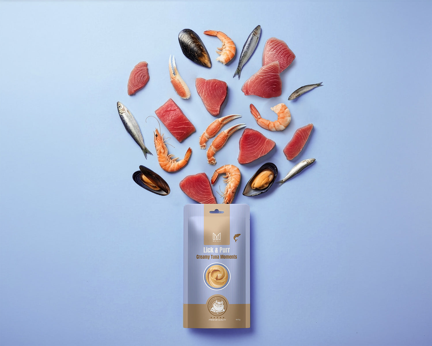 Pamlsek pro kočky - Lick & Purr: Creamy Tuna Moments Mersjo 60g