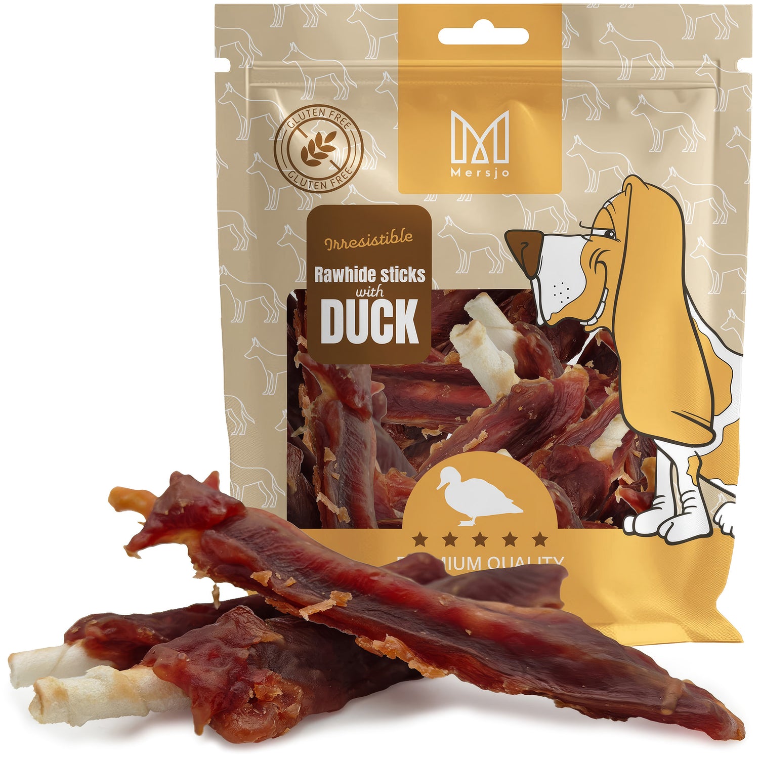 Sticks mit Entenbrustfilet, natürlicher Hundesnack, Mersjo, 500g