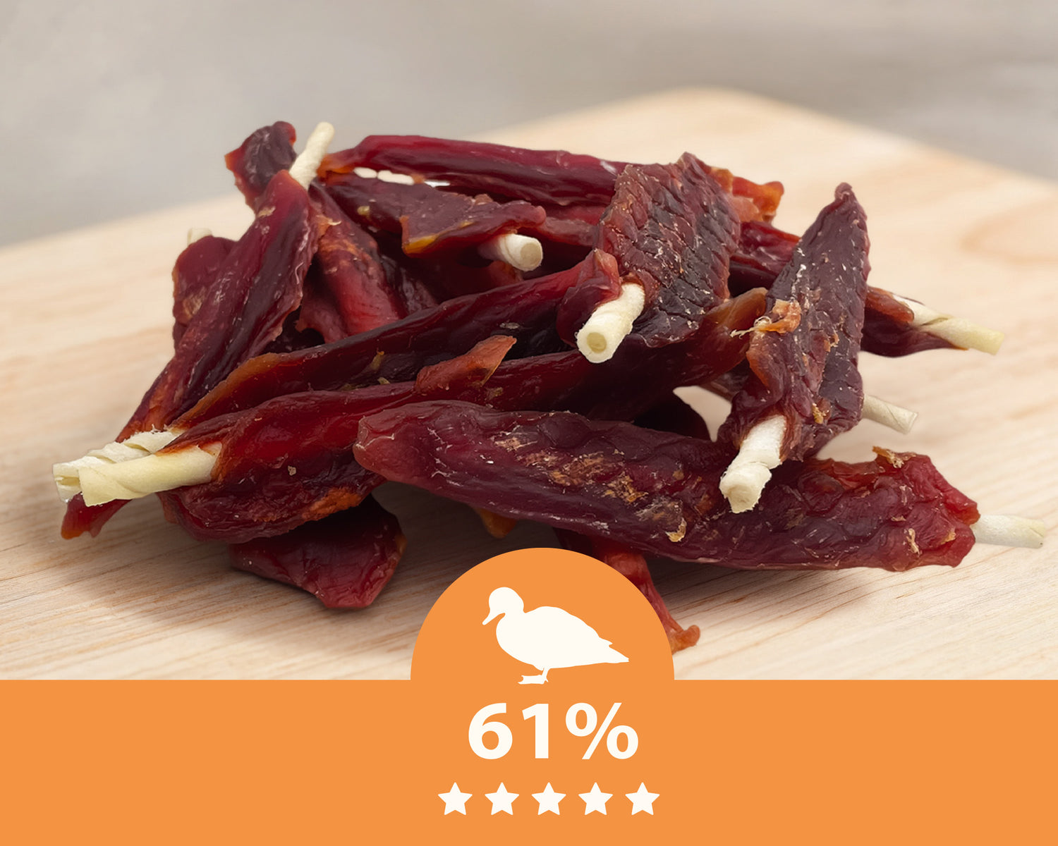 Sticks mit Entenbrustfilet, natürlicher Hundesnack, Mersjo, 500g