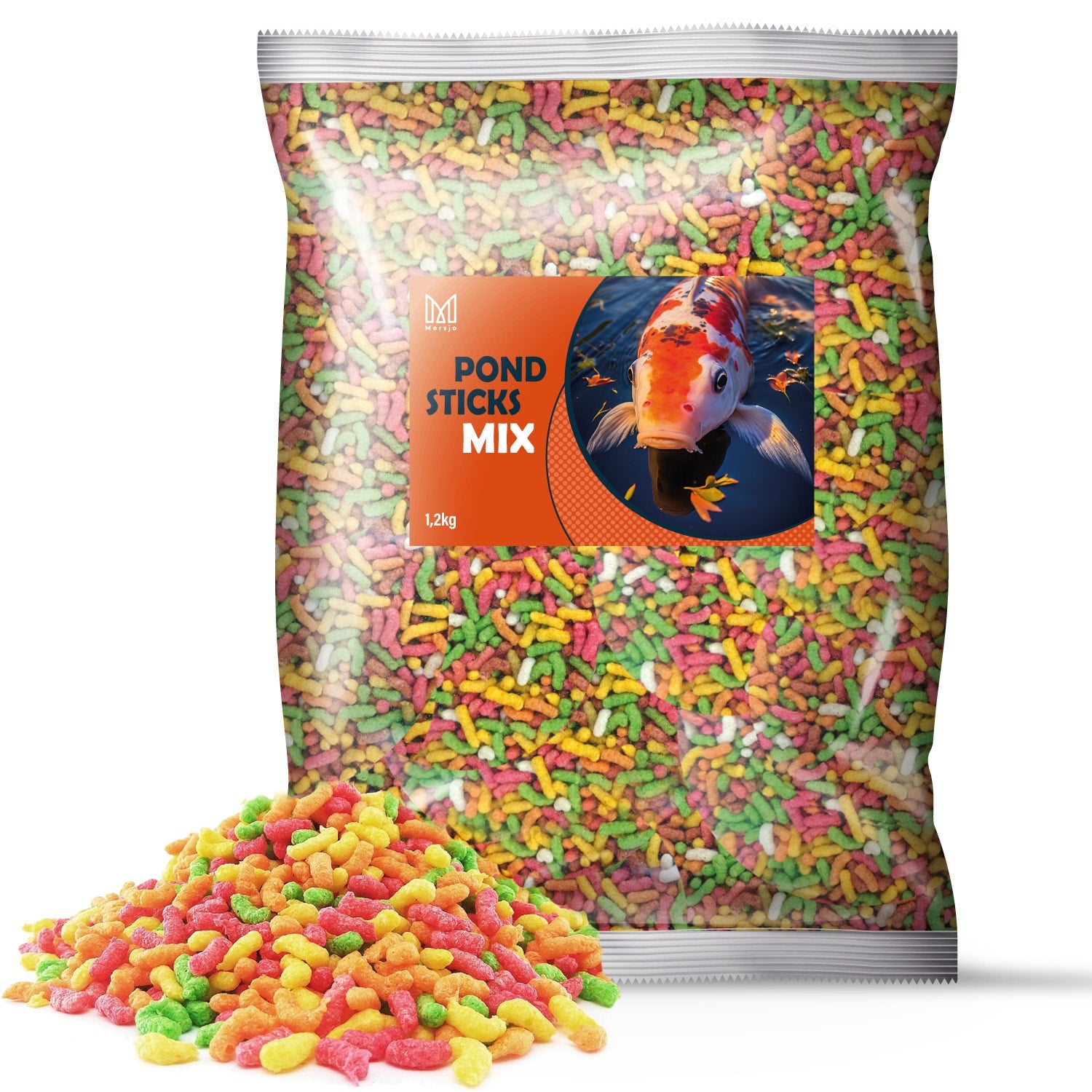 Pokarm dla ryb ogrodowych karpi koi Mersjo Pond sticks MIX 1,3kg 9l