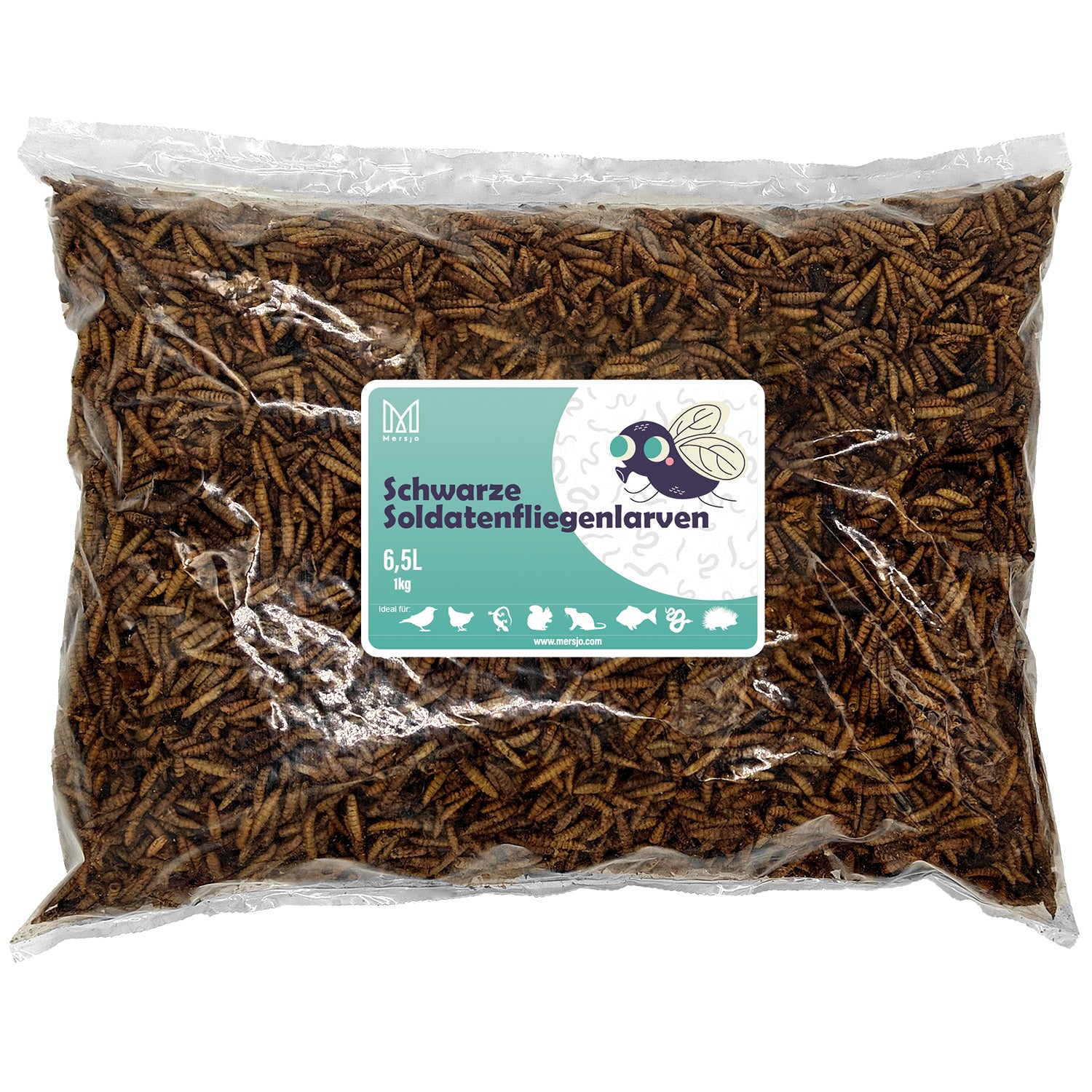 Dried black soldier fly larvae for reptiles, rodents and fish 1kg BSF