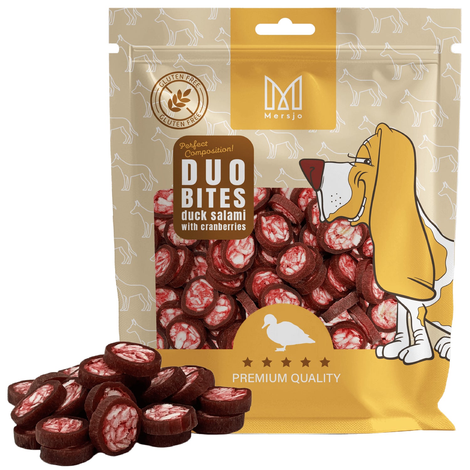 Przysmak dla psa Duo Smaków - Salami z Kaczki z Żurawiną 200g