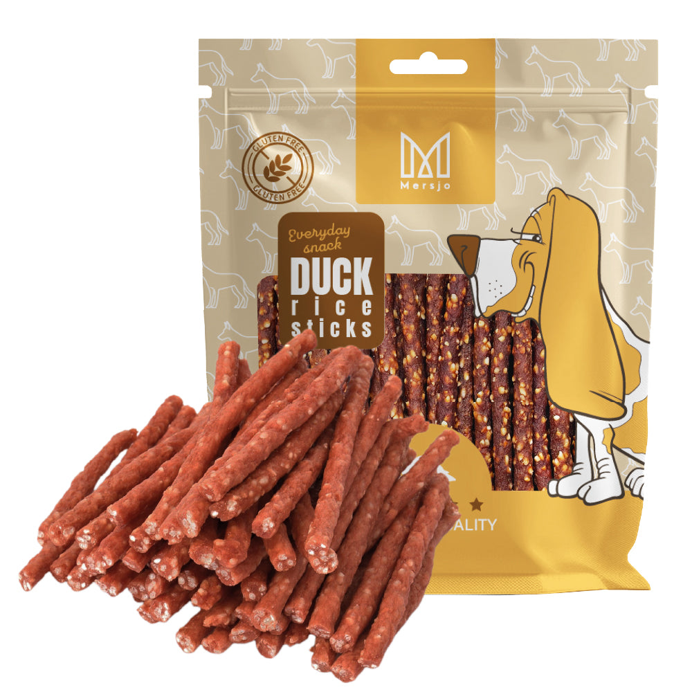 Dog treat - Mersjo duck and rice sticks 500g