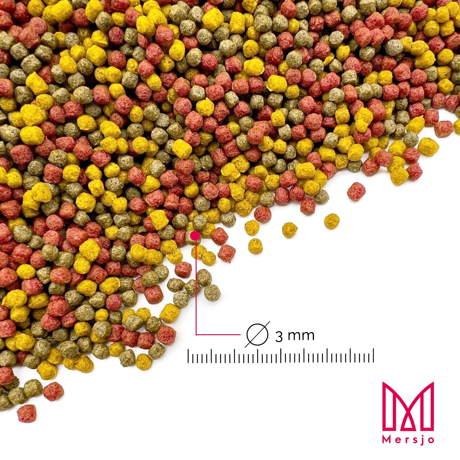 Pokarm dla ryb ogrodowych karpi koi Mersjo Pond pellet MIX 5kg 3mm