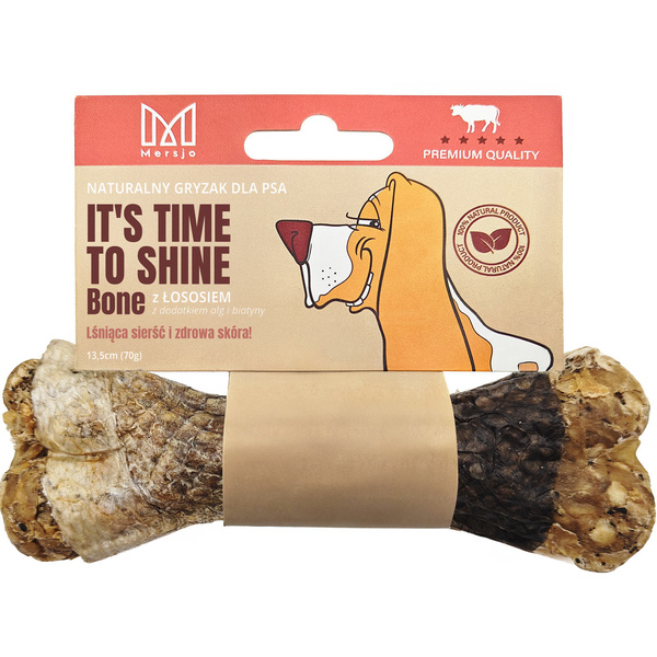 MERSJO salmon chew bone for dogs 13.5 cm - healthy skin and coat