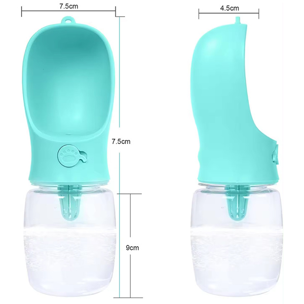 Dog travel bottle 350 ml turquoise