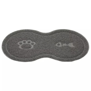 Non-slip mat under pet bowls, grey