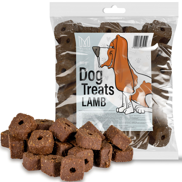 Dog training treat - Lamb meat rings Mersjo 500g