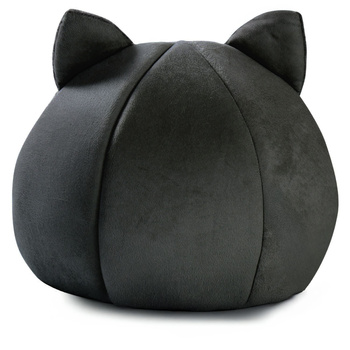 Cat house, plush bed with ears DAISY black