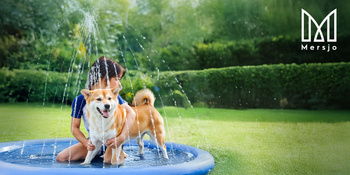 Sprinklermatte, Kühlmatte für Tiere, Gartenbrunnen für Hunde FELIX 100 cm