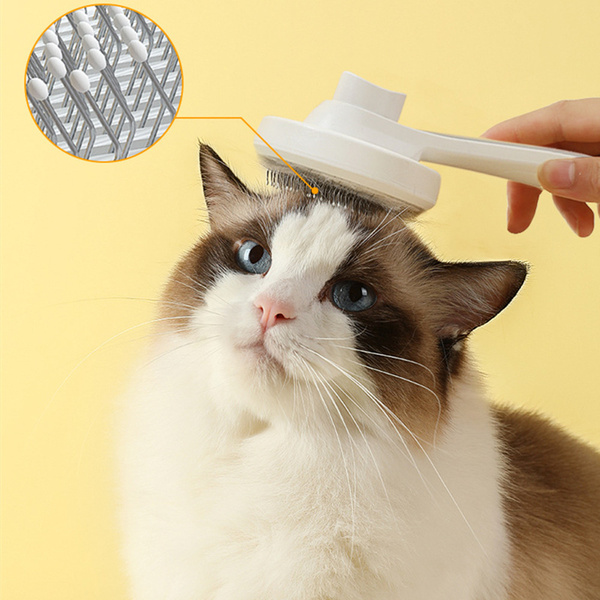 Hair Remover Pet Brush Self Cleaning comb L grey