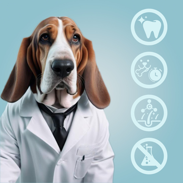 Dog treat - Calcium bones with chicken, natural dog treat, grain-free Mersjo 500g