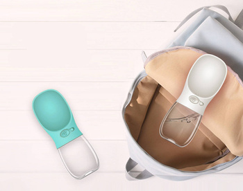 Dog travel bottle 350 ml turquoise