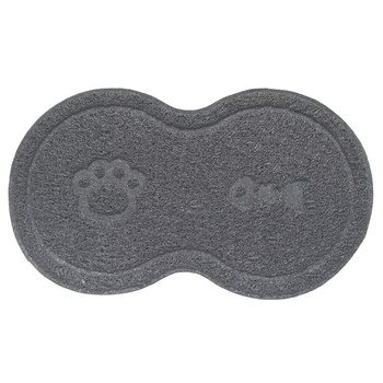 Non-slip mat under pet bowls, grey