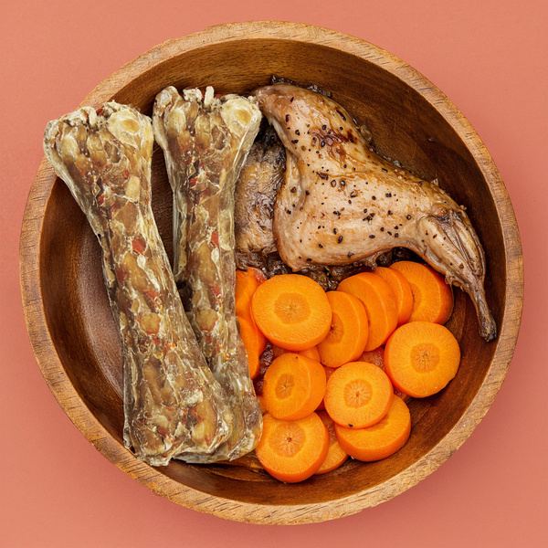 MERSJO bone with rabbit and prebiotic 10 cm - for puppies and seniors