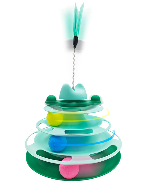 THEODORE' S TOWER interactive cat toy with balls
