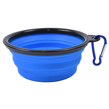 Collapsible Foldable Pet Dog Travel Bowl for Food &amp; Water blue