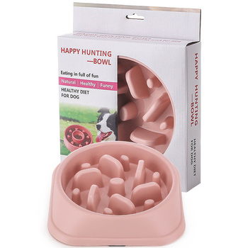 Slow Feeder Dog Bowl pink