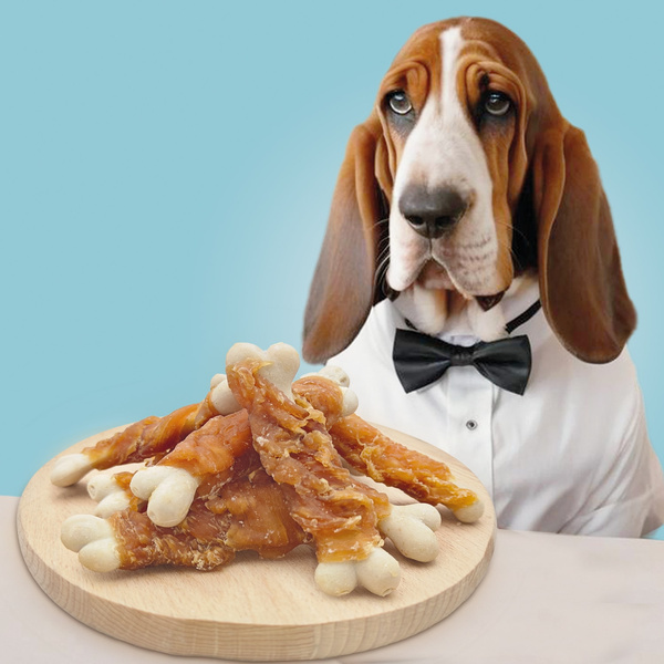 Dog treat - Calcium bones with chicken, natural dog treat, grain-free Mersjo 500g