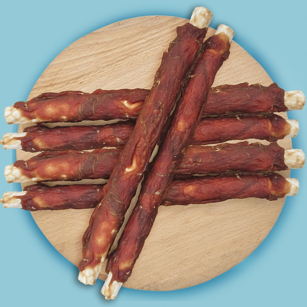 Rawhide chew XXL 25cm with duck breast, dog treat, Mersjo, 240g