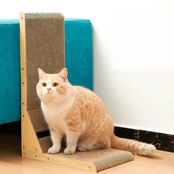 Corner cat scratching post SNAPPY 60 cm  with ball + catnip