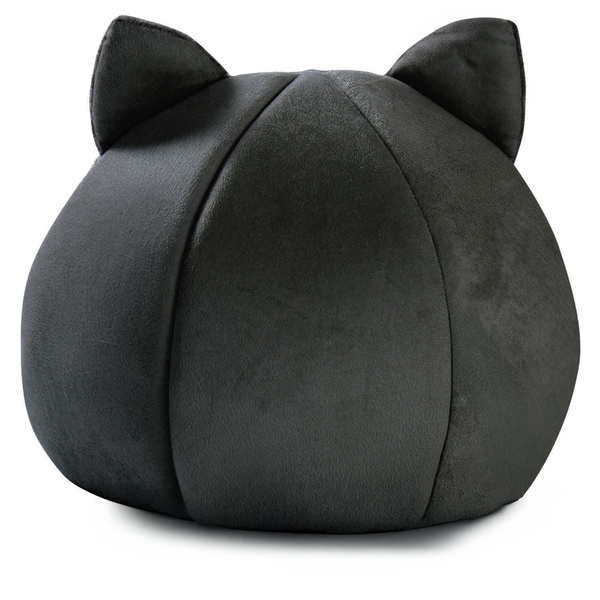 Cat house, plush bed with ears DAISY black