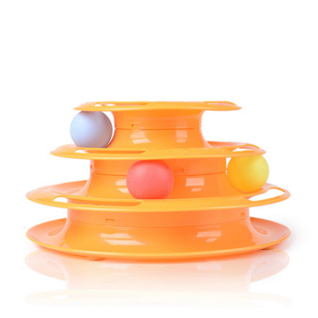 Cat toy tower with balls