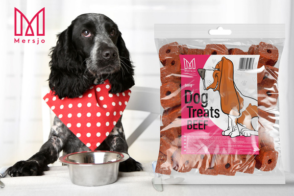 Dog training treat - Beef rings Mersjo 500g