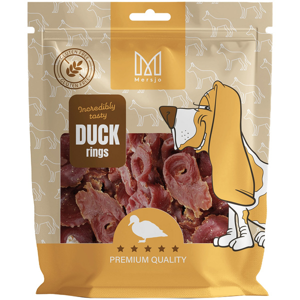 Przysmak dla psa - Miękkie suszone krążki z kaczki Mersjo 500g