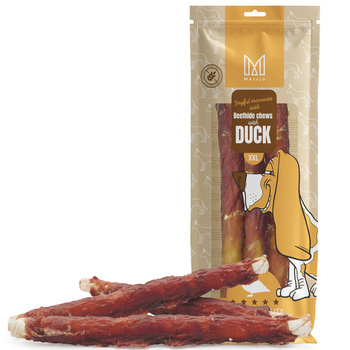Rawhide chew XXL 25cm with duck breast, dog treat, Mersjo, 240g
