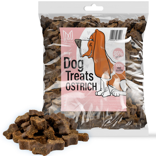 Hundeleckerli - Mersjo Fleischtrainer Strauß 85% Fleisch 500g