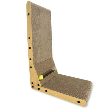 Corner cat scratching post SNAPPY 60 cm  with ball + catnip