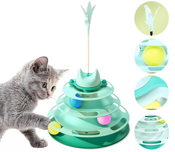 THEODORE' S TOWER interactive cat toy with balls