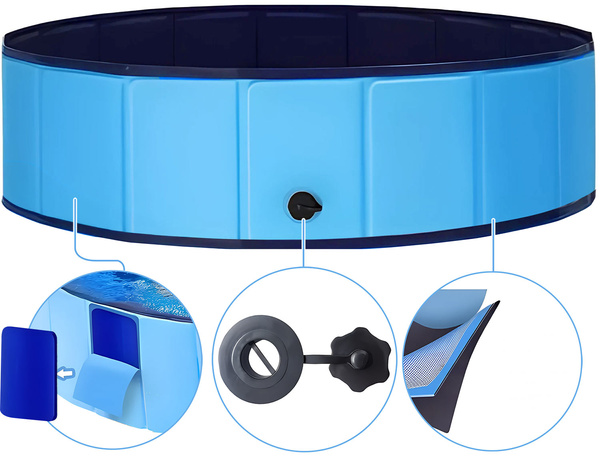 Gartenpool für Hunde und Kinder ideal für die Gartenterrasse DEXTER 80x20cm