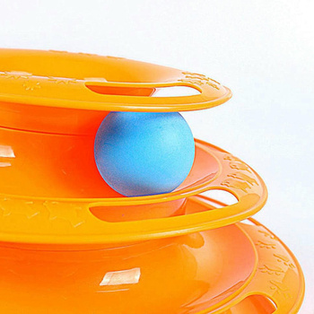 Cat toy tower with balls