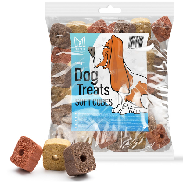 Dog treat - Mersjo Meat Training snacks Soft Cubes 500g