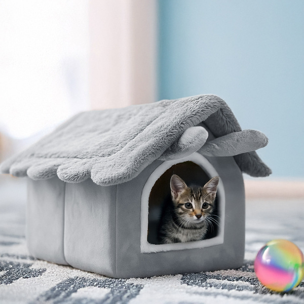 Cat house, plush playpen bed, soft bedding, kennel Mersjo