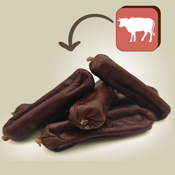 Przysmak dla psa - Kiełbaski wołowe Mersjo 500g