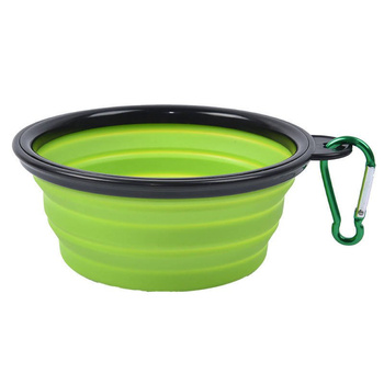 Collapsible Foldable Pet Dog Travel Bowl for Food &amp; Water green
