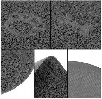 Non-slip mat under pet bowls, grey