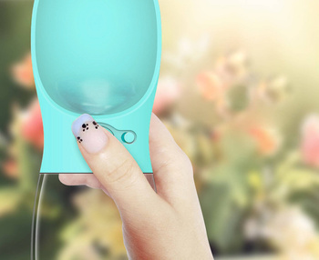 Dog travel bottle 350 ml turquoise